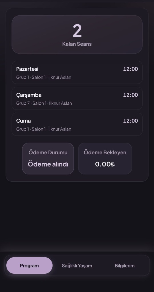 PowerFlexy Üye Mobil Program Ekranı